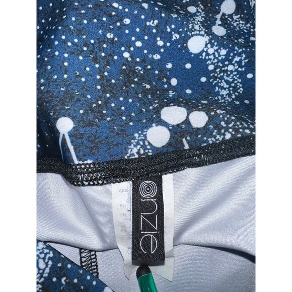 Onzie High-Waist Full-Length Leggings Constellation Print Size S Poly/Spandex Bl - Picture 3 of 5